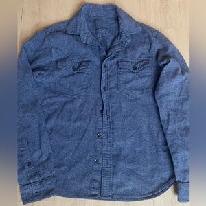 Denim blue button up dress shirt